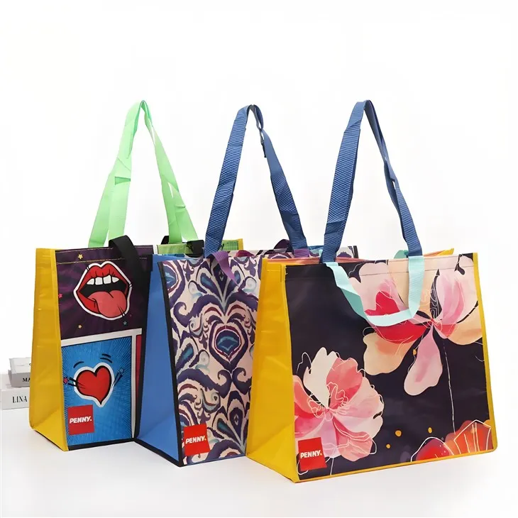 Borsa tote laminata stampata colorata Pubblicità borsa non tessuta