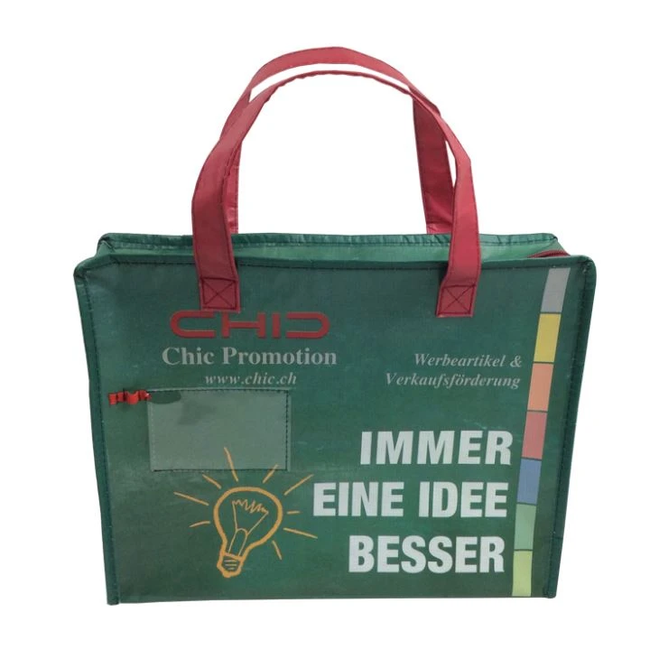 Rpet Shopping Bag Reusable Recycled Non Woven Zipper Bag